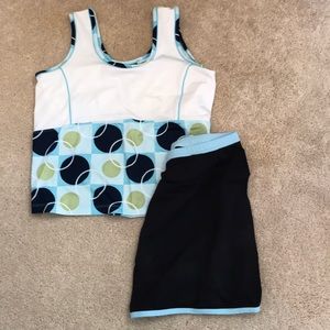 Tennis top and skirt